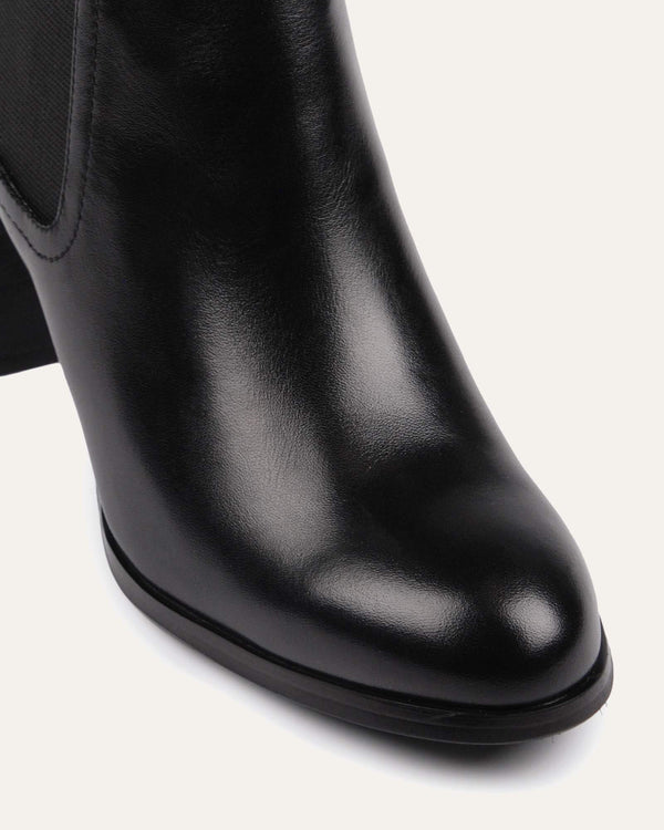 FRANCO MID ANKLE BOOTS BLACK LEATHER Jo Mercer Northern Hemisphere