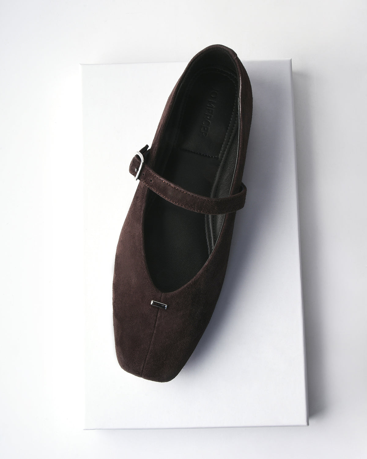 APRIL CASUAL FLATS BITTER CHOC SUEDE