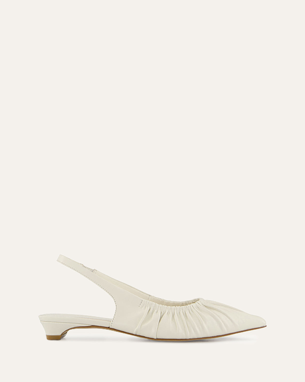 ADALINE DRESS FLATS OFF WHITE LEATHER
