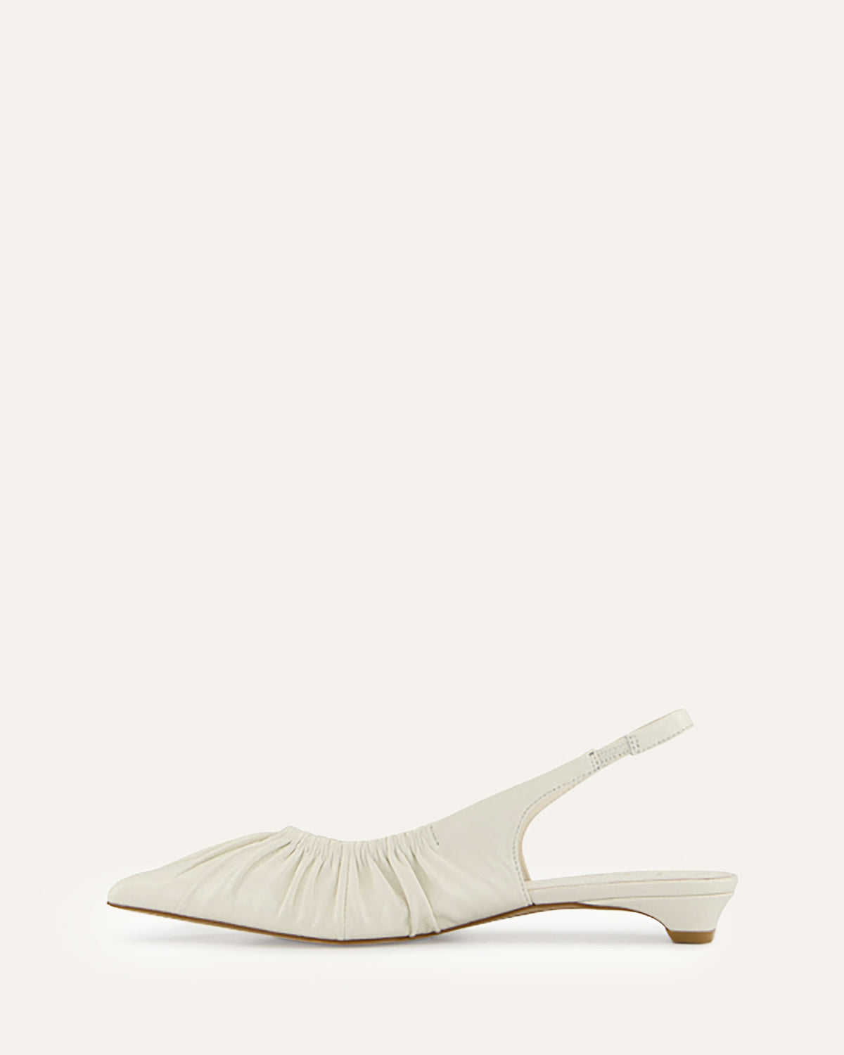 ADALINE DRESS FLATS OFF WHITE LEATHER