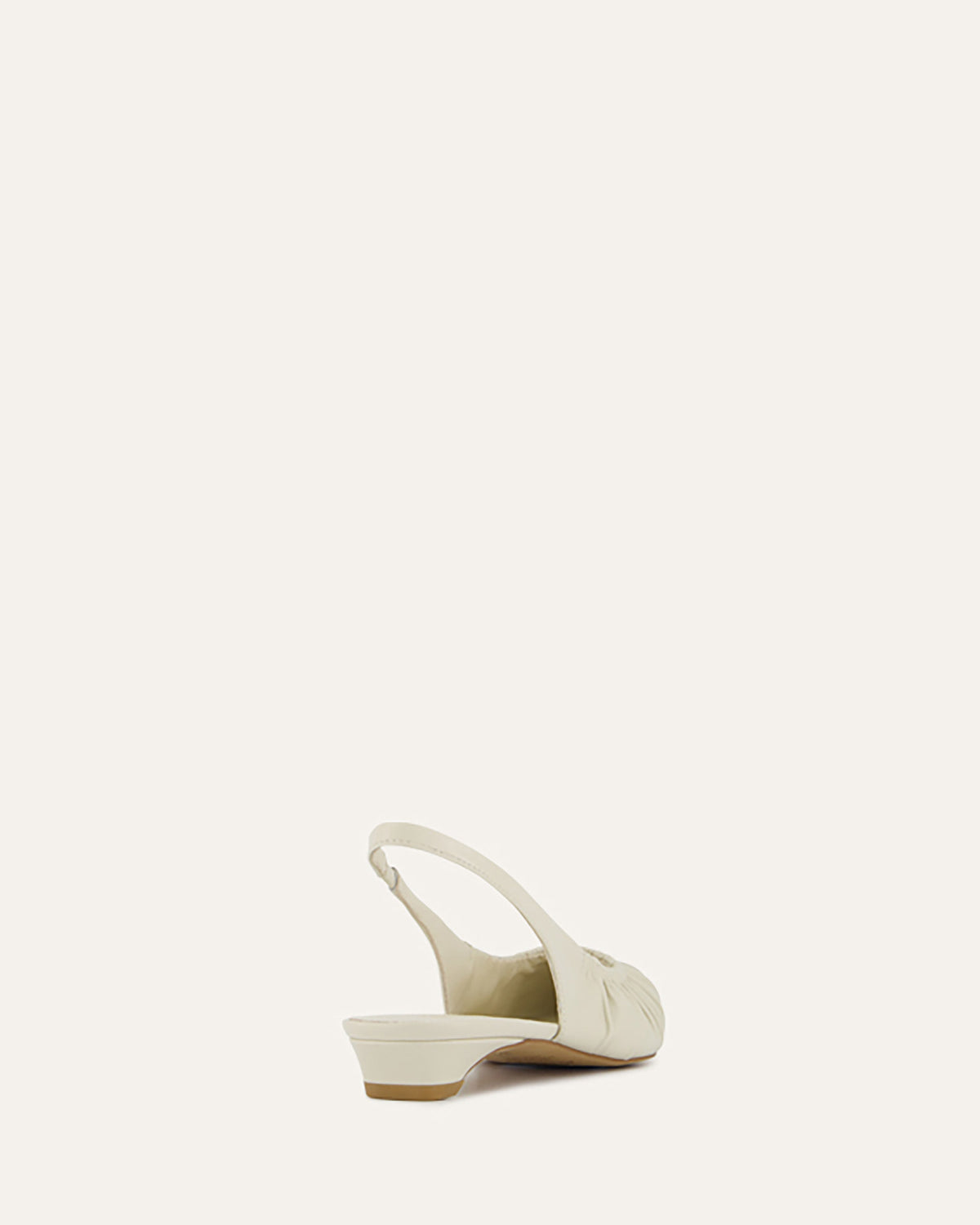 ADALINE DRESS FLATS OFF WHITE LEATHER