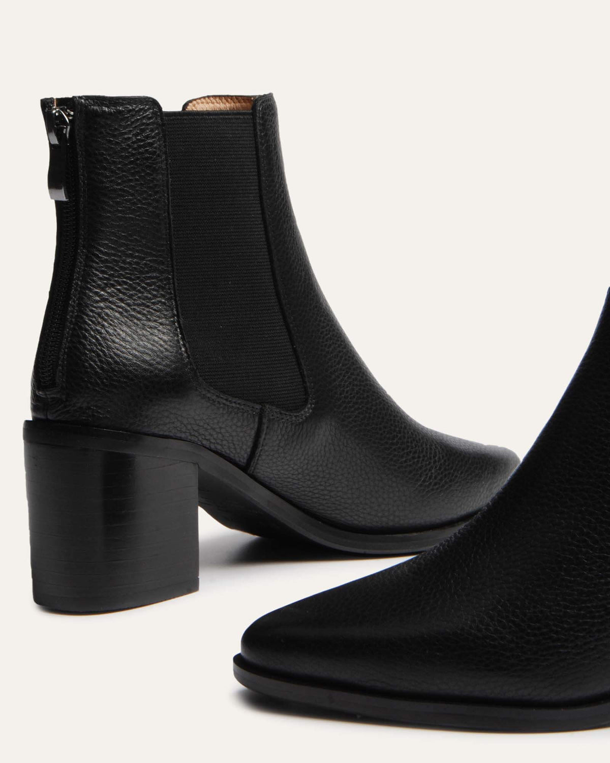 ALLURE MID ANKLE BOOTS BLACK LEATHER