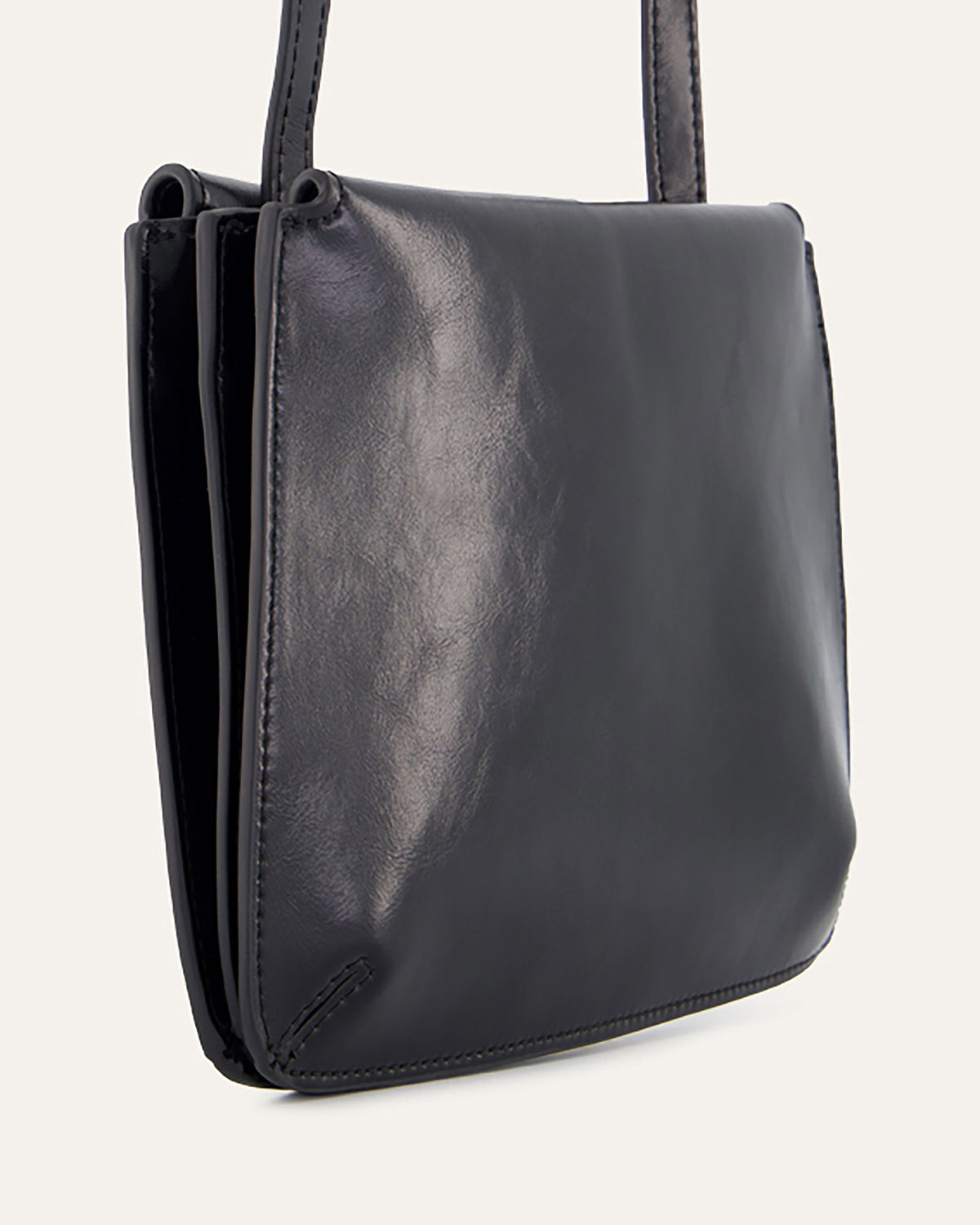 AMBER CROSSBODY BAG BLACK LEATHER