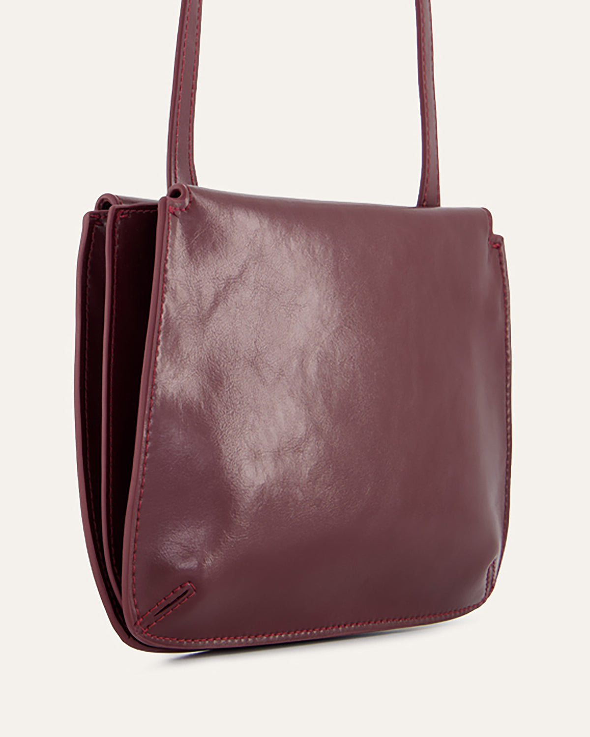 AMBER CROSSBODY BAG MERLOT LEATHER