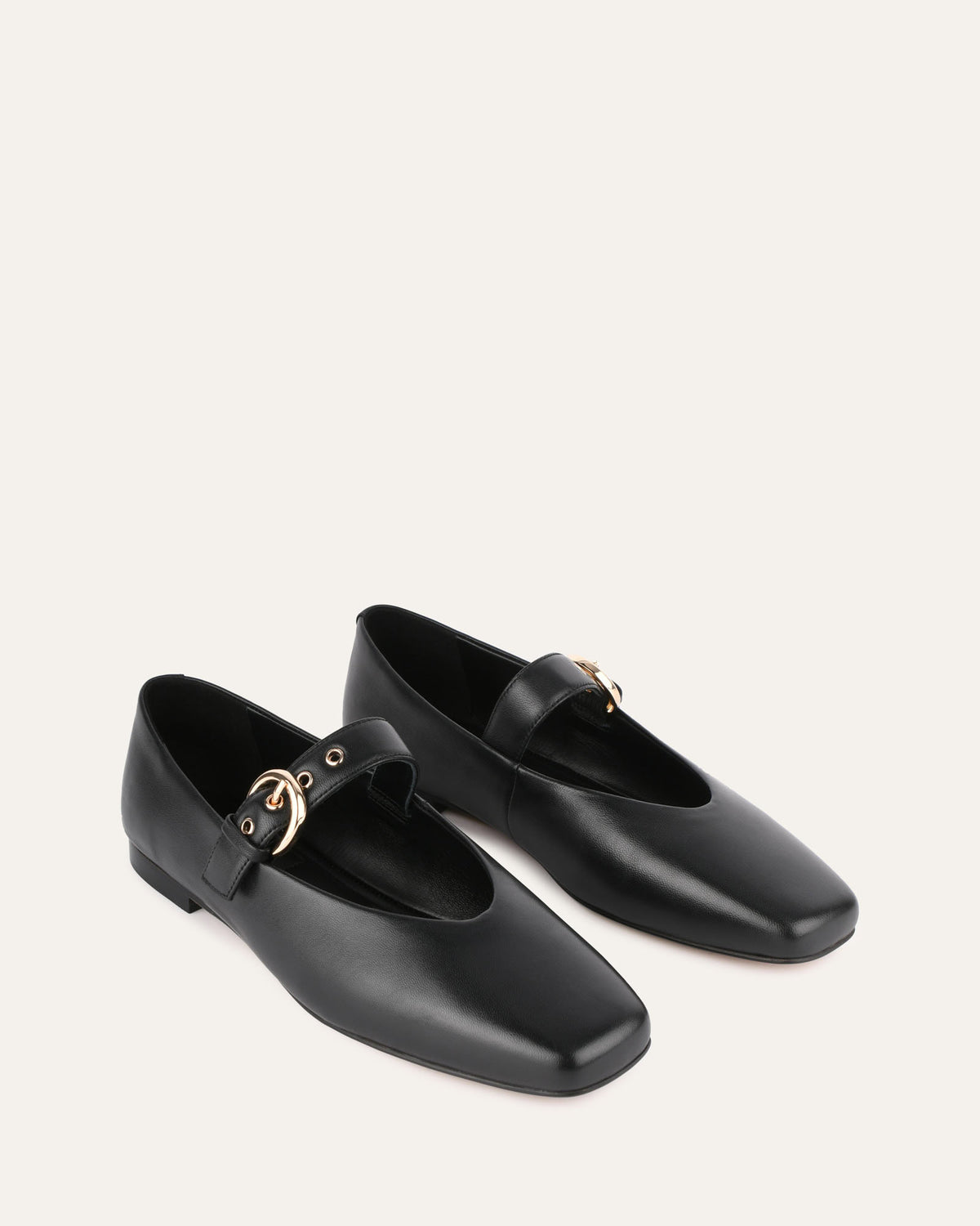 ANNABELLE CASUAL FLATS BLACK LEATHER