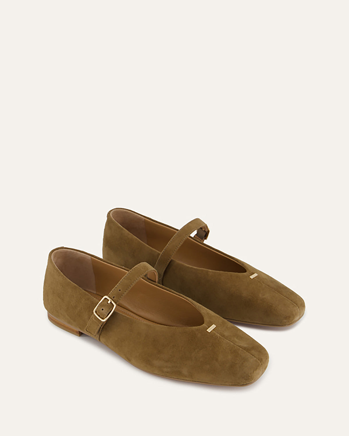 APRIL CASUAL FLATS BARK SUEDE