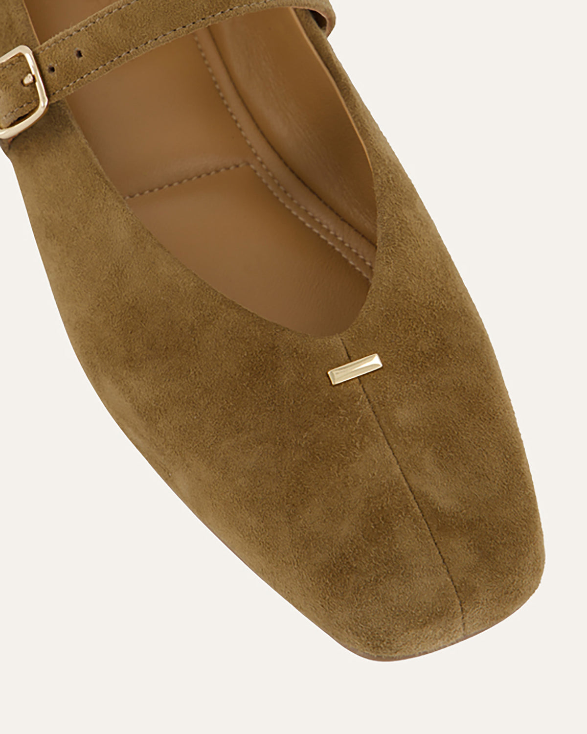 APRIL CASUAL FLATS BARK SUEDE