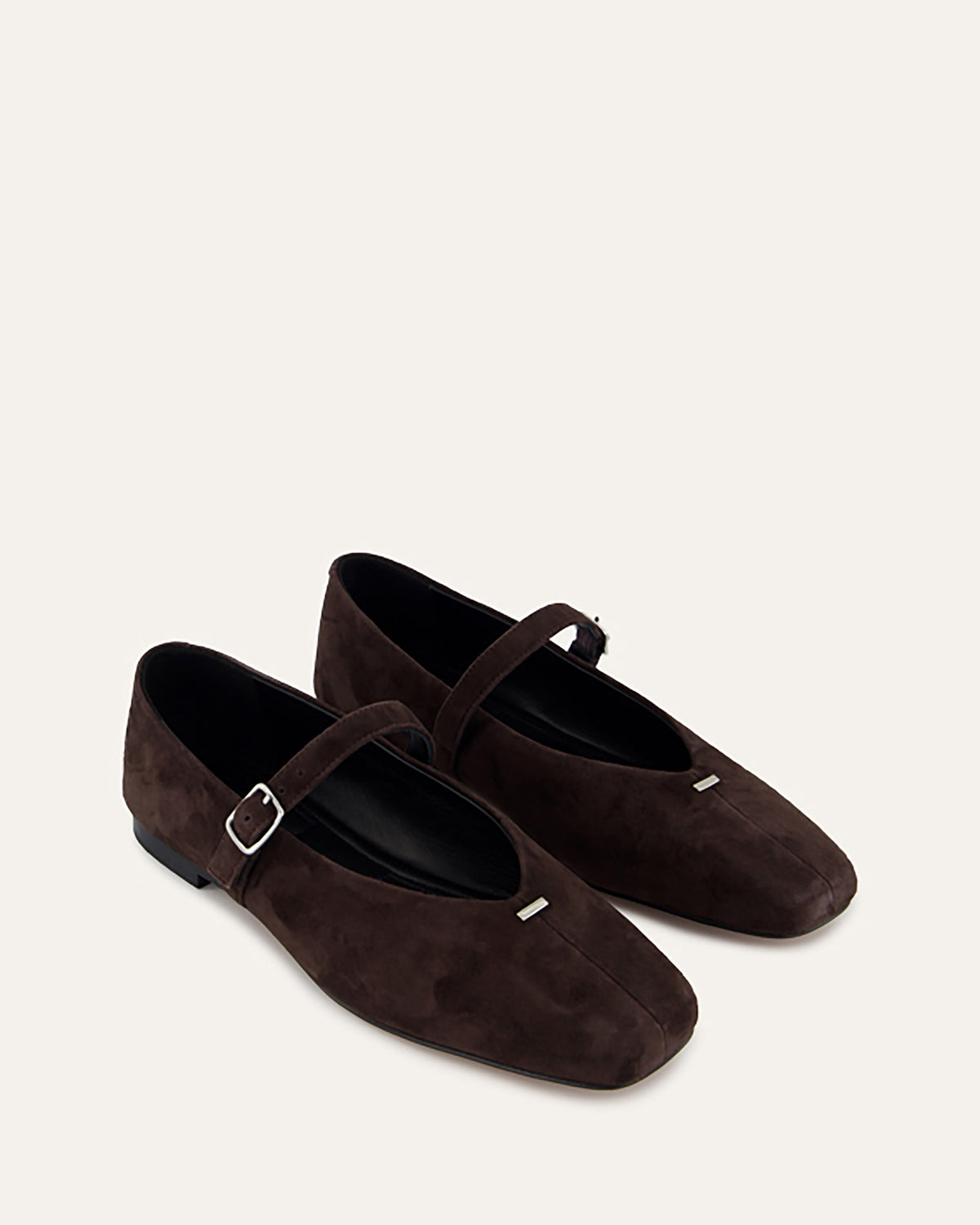 APRIL CASUAL FLATS BITTER CHOC SUEDE