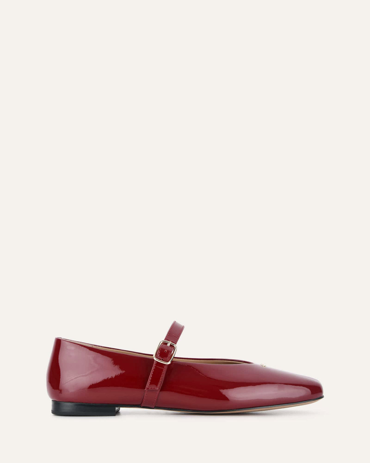APRIL CASUAL FLATS RUBY RED PATENT