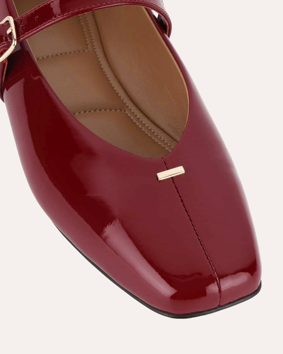 APRIL CASUAL FLATS RUBY RED PATENT