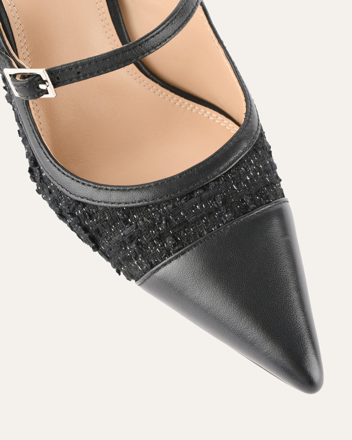 ASCOT HIGH HEELS BLACK TWEED