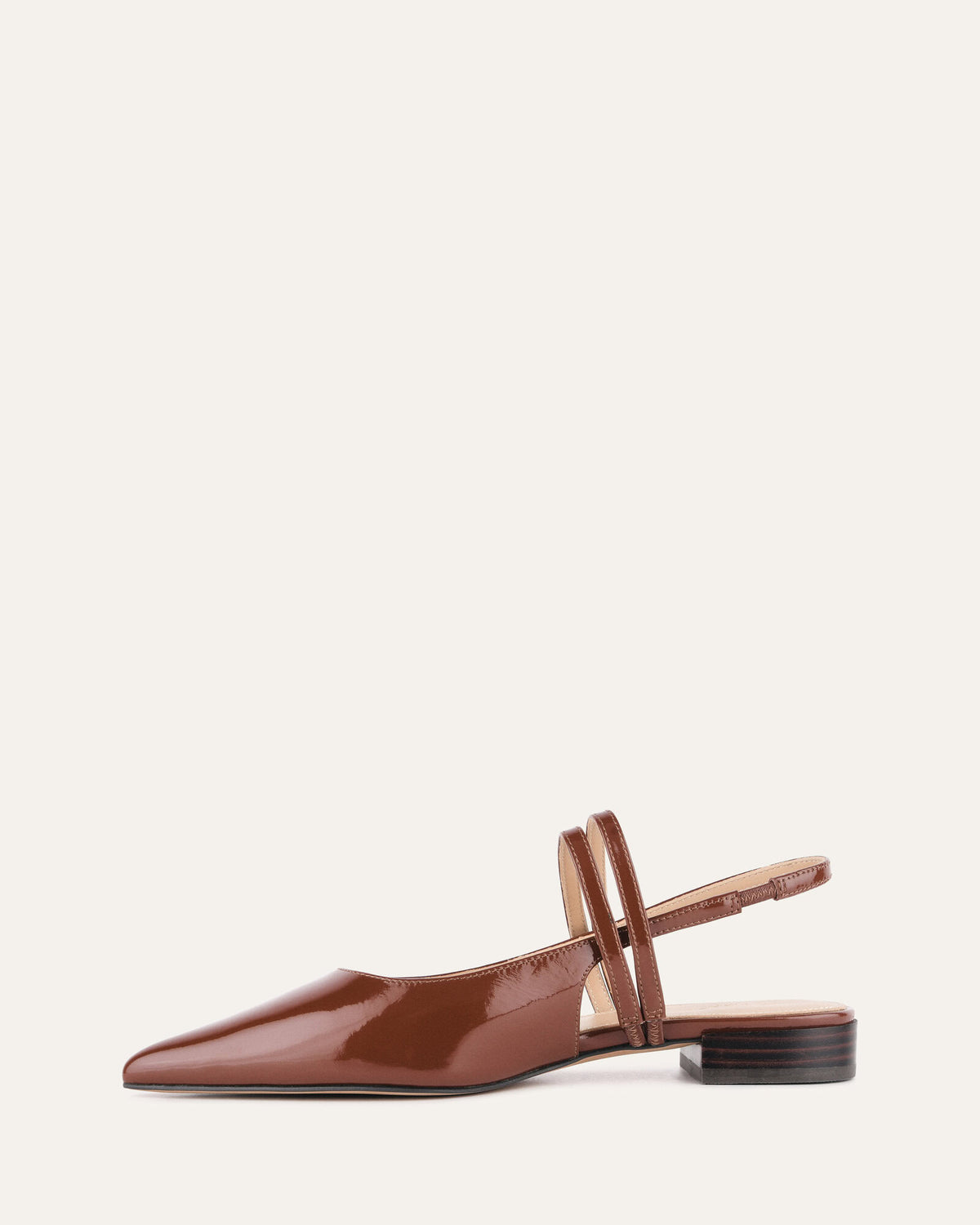 ASTRID DRESS FLATS CHESTNUT PATENT