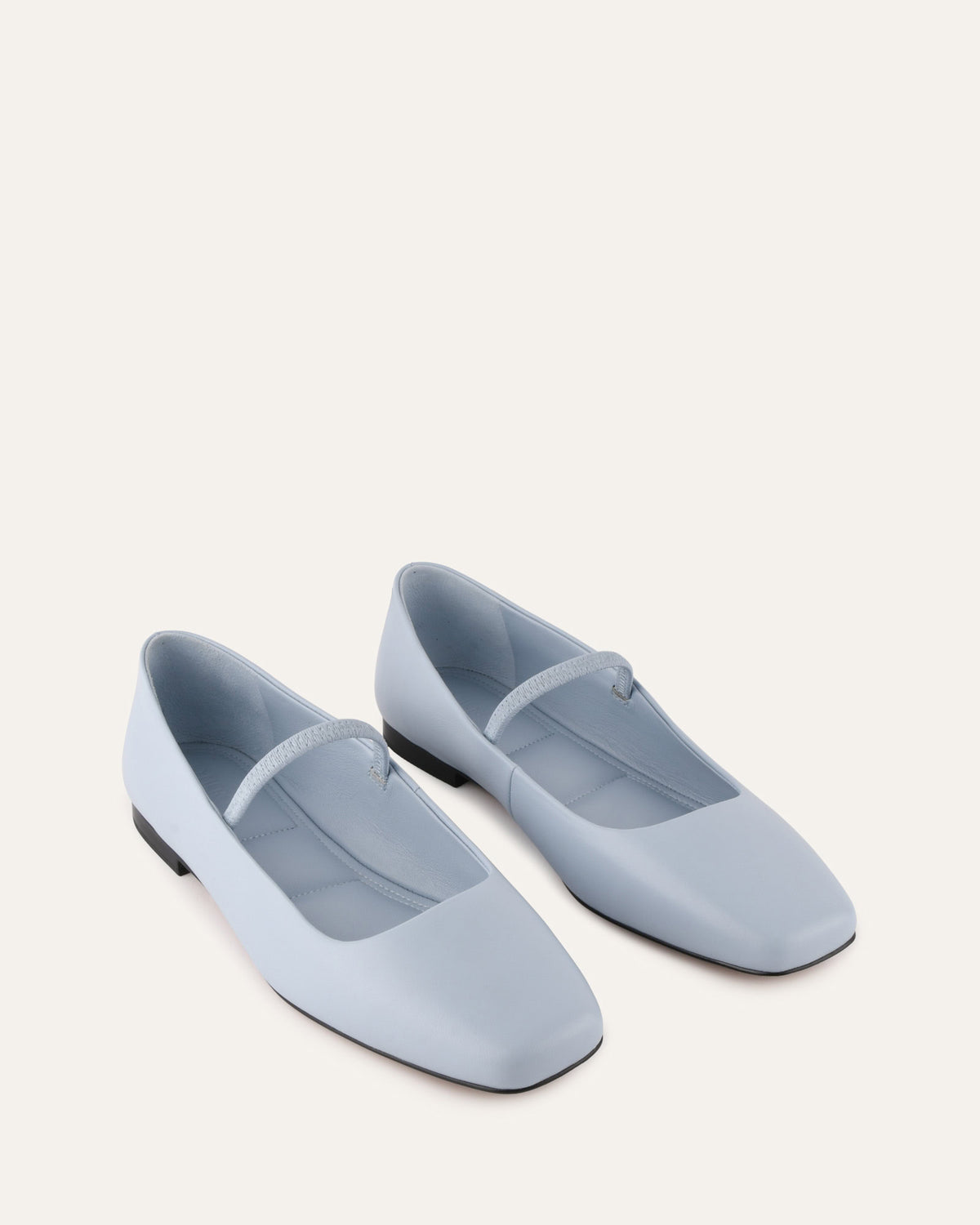 AVERY CASUAL FLATS MIST BLUE LEATHER