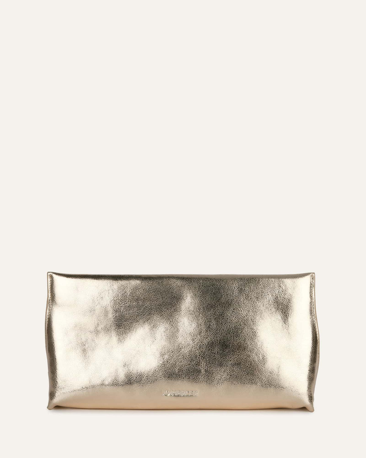 BONNIE CLUTCH BAG LIGHT GOLD LEATHER
