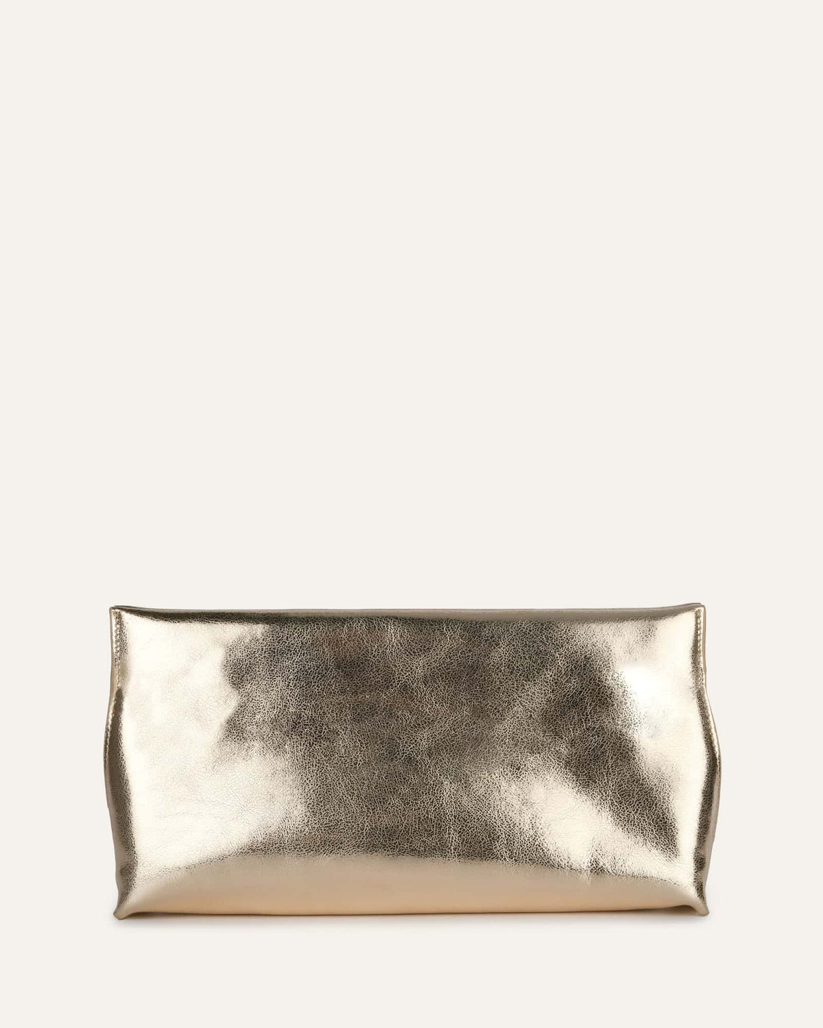 BONNIE CLUTCH BAG LIGHT GOLD LEATHER