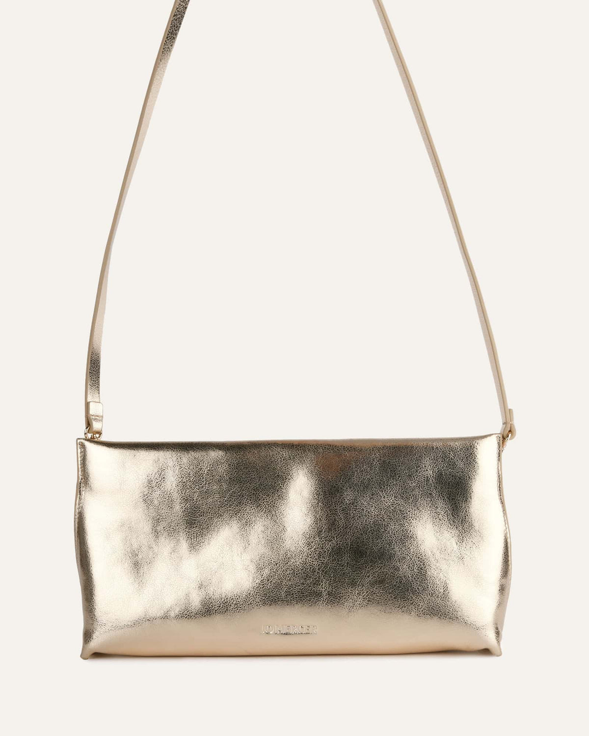 BONNIE CLUTCH BAG LIGHT GOLD LEATHER