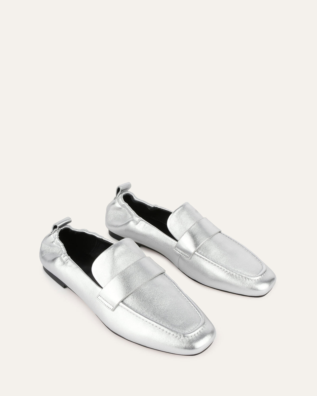 BOWEN LOAFERS SILVER LEATHER