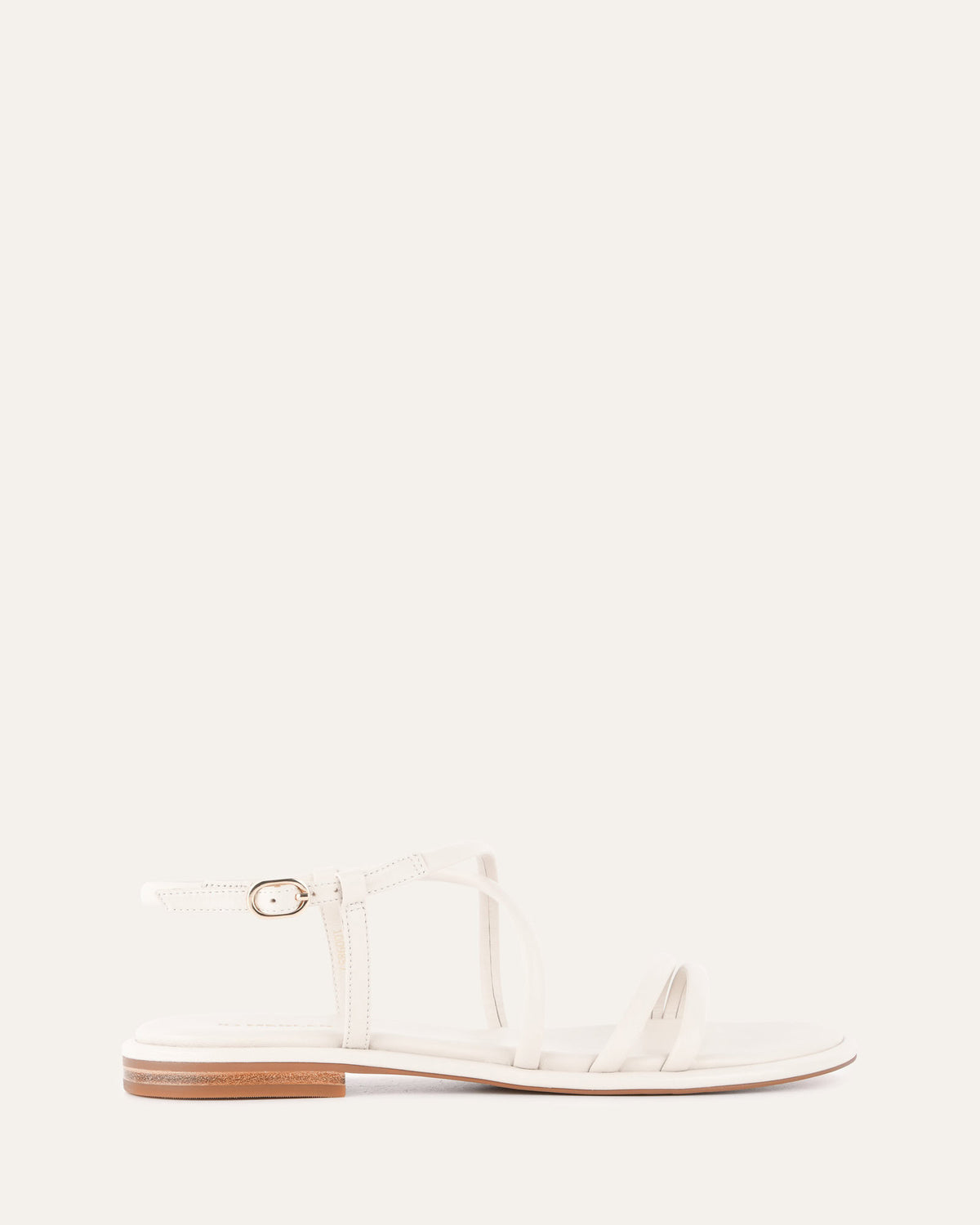 CATALINA FLAT SANDALS OFF WHITE LEATHER