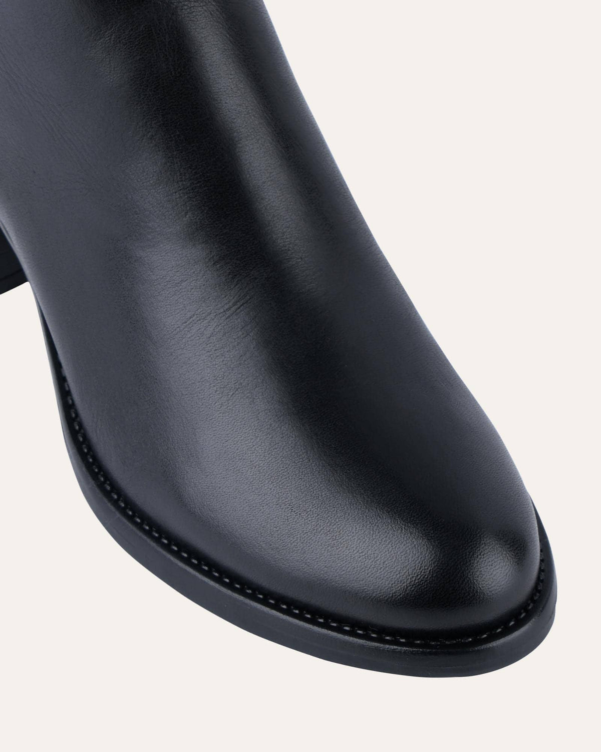 CHICAGO KNEE BOOTS BLACK LEATHER
