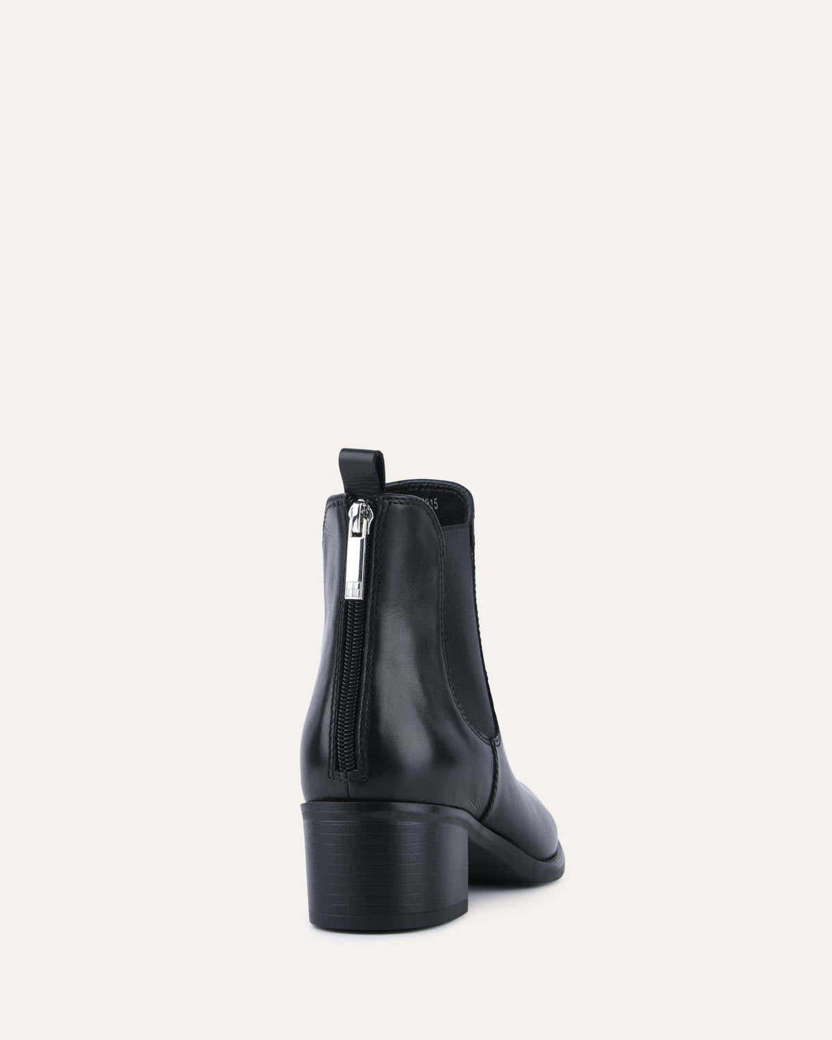 CLAIRE MID ANKLE BOOTS BLACK LEATHER