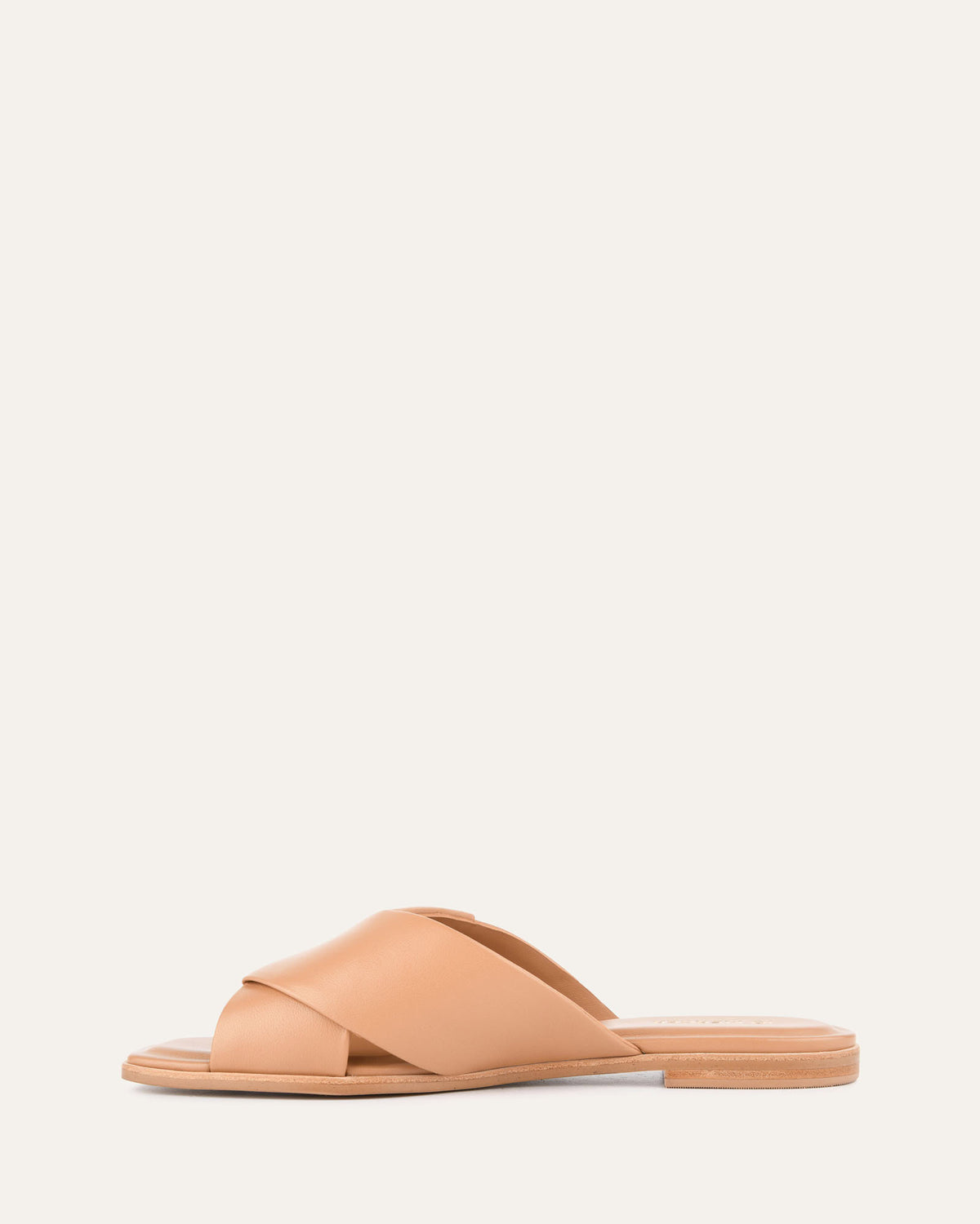 CYRA FLAT SANDALS TOFFEE LEATHER