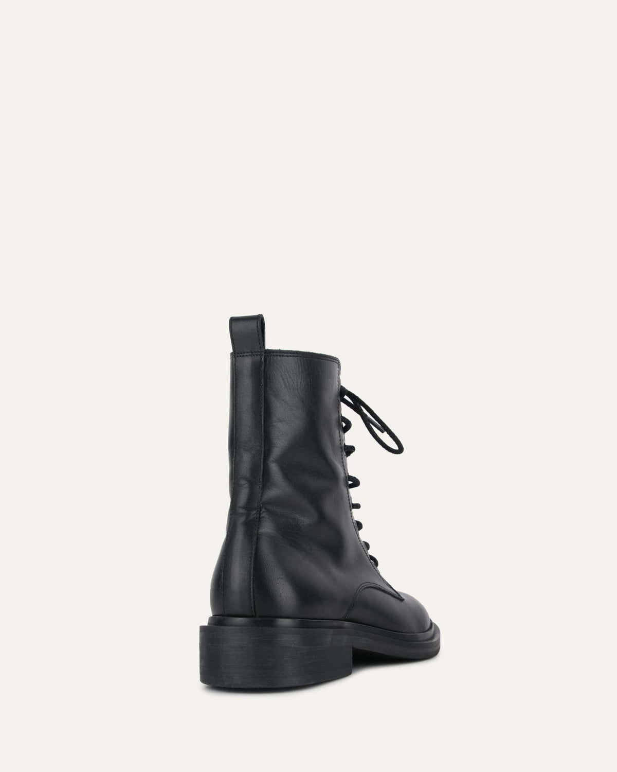 DARWIN FLAT ANKLE BOOTS BLACK LEATHER