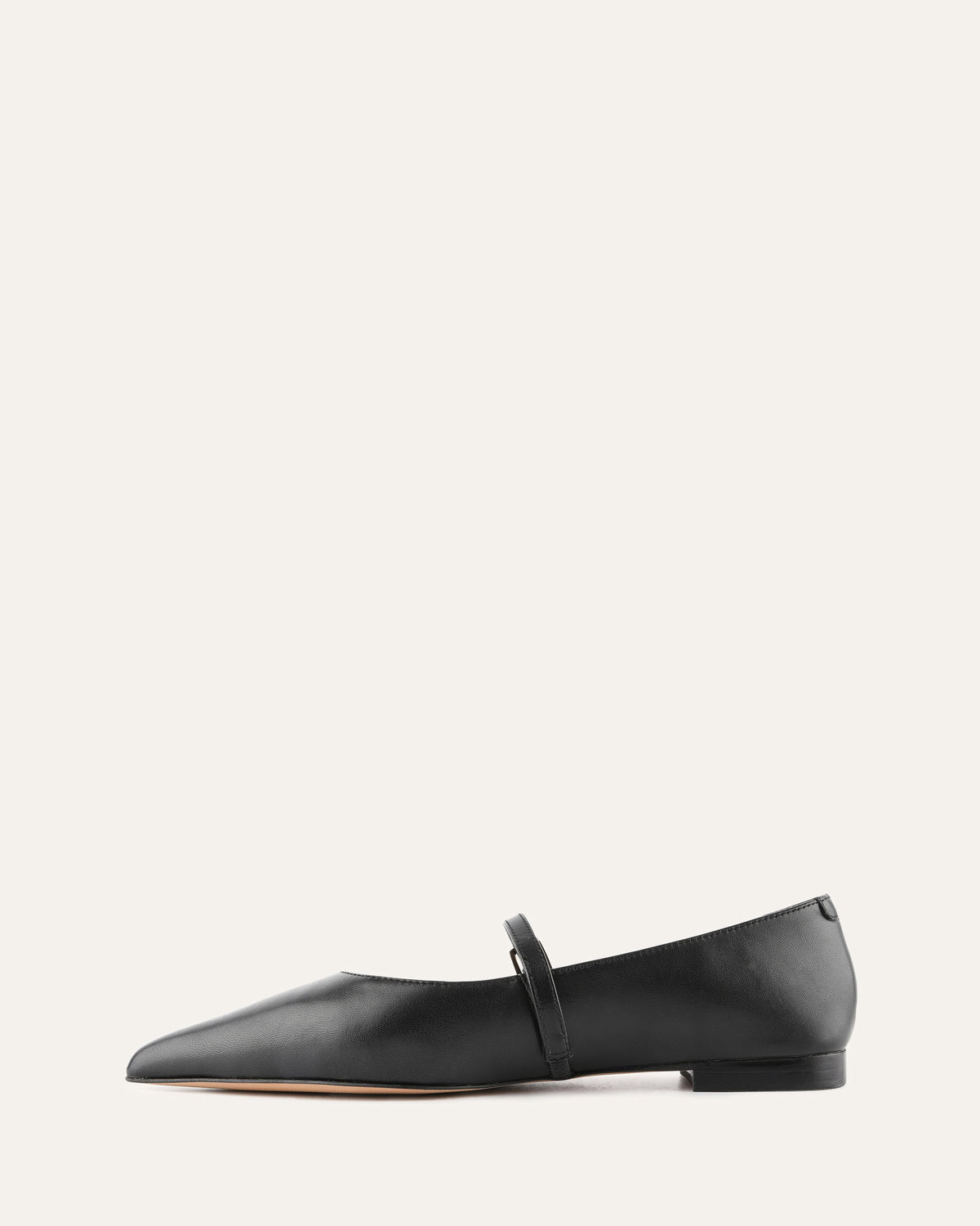 DILARIA DRESS FLATS BLACK LEATHER