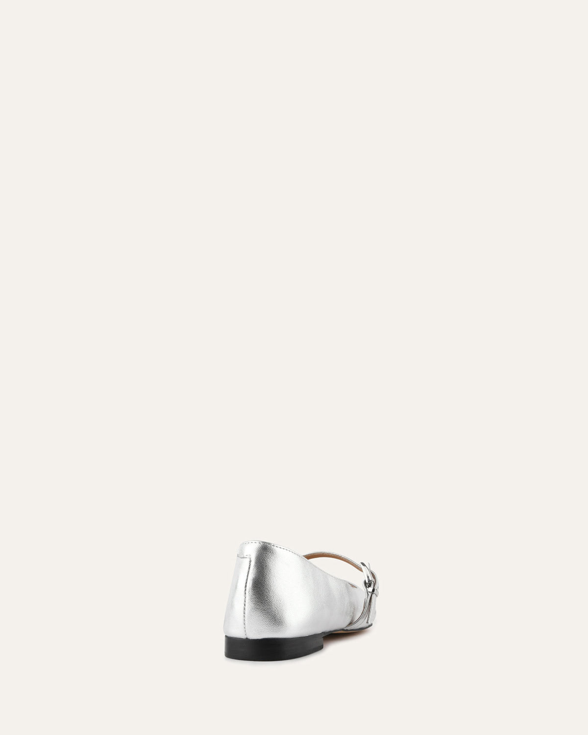 DILARIA DRESS FLATS SILVER LEATHER