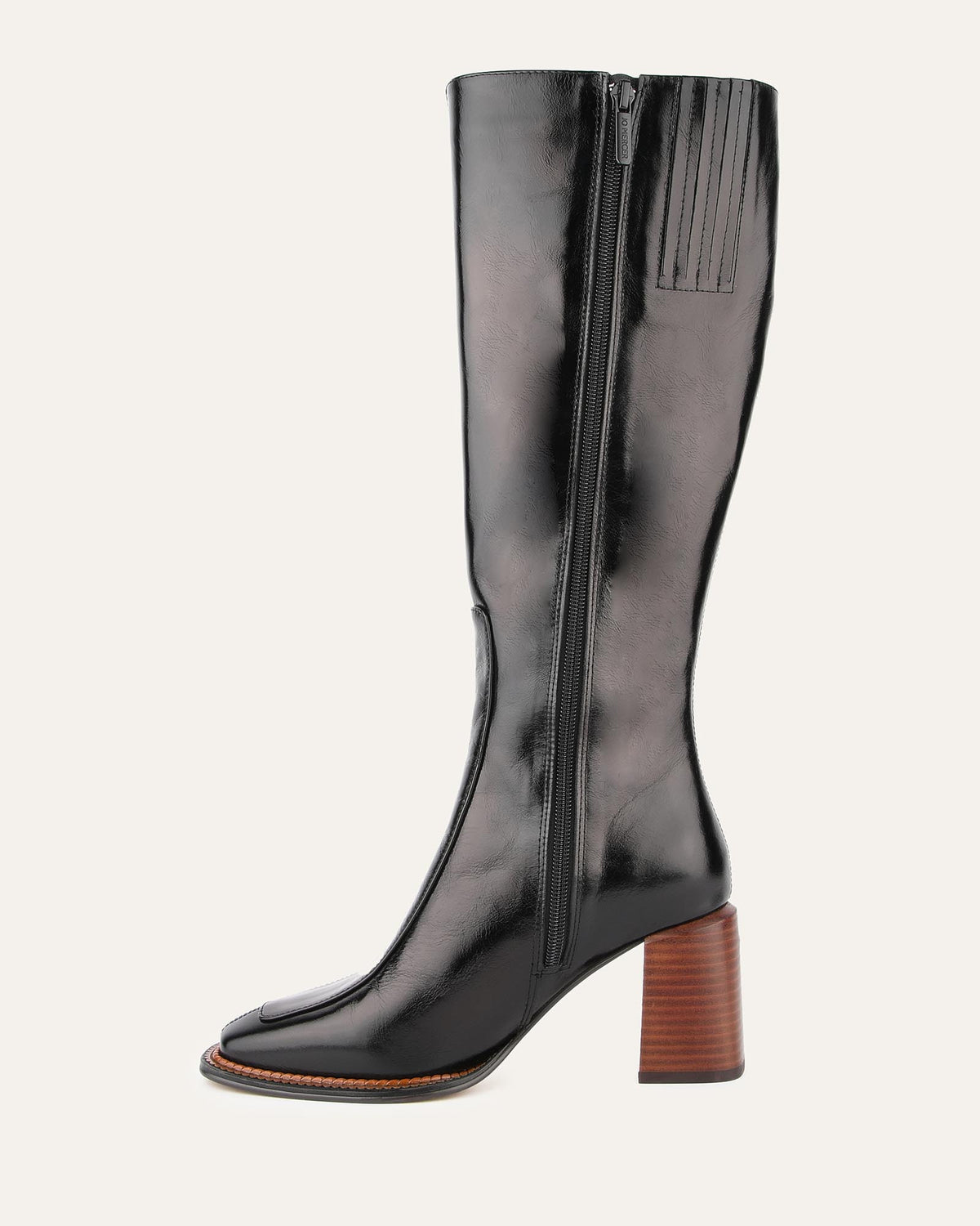 DIVINE KNEE BOOTS BLACK LEATHER