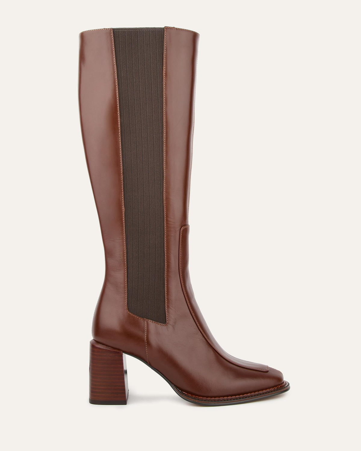 DIVINE KNEE BOOTS DARK CHOC LEATHER