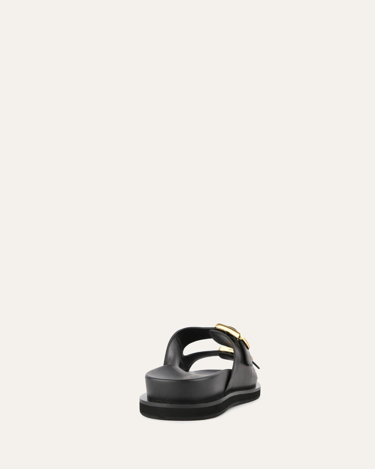 EGON FLAT SANDALS BLACK LEATHER