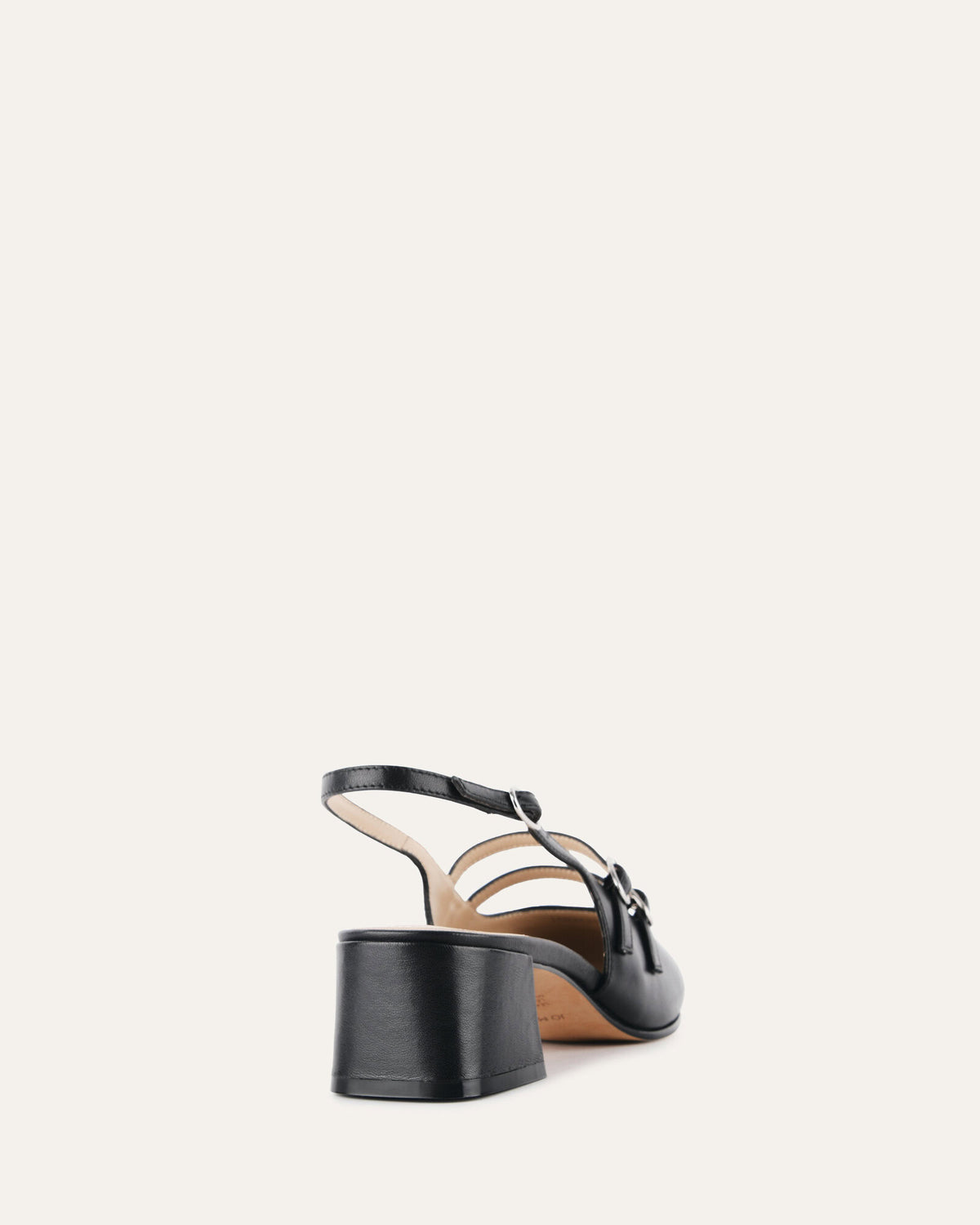 EMMY LOW HEELS BLACK LEATHER