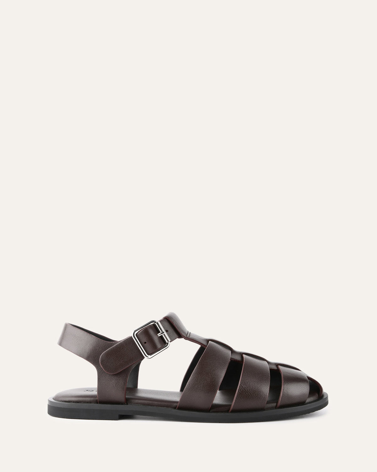 FINN FLAT SANDALS CHOCOLATE LEATHER