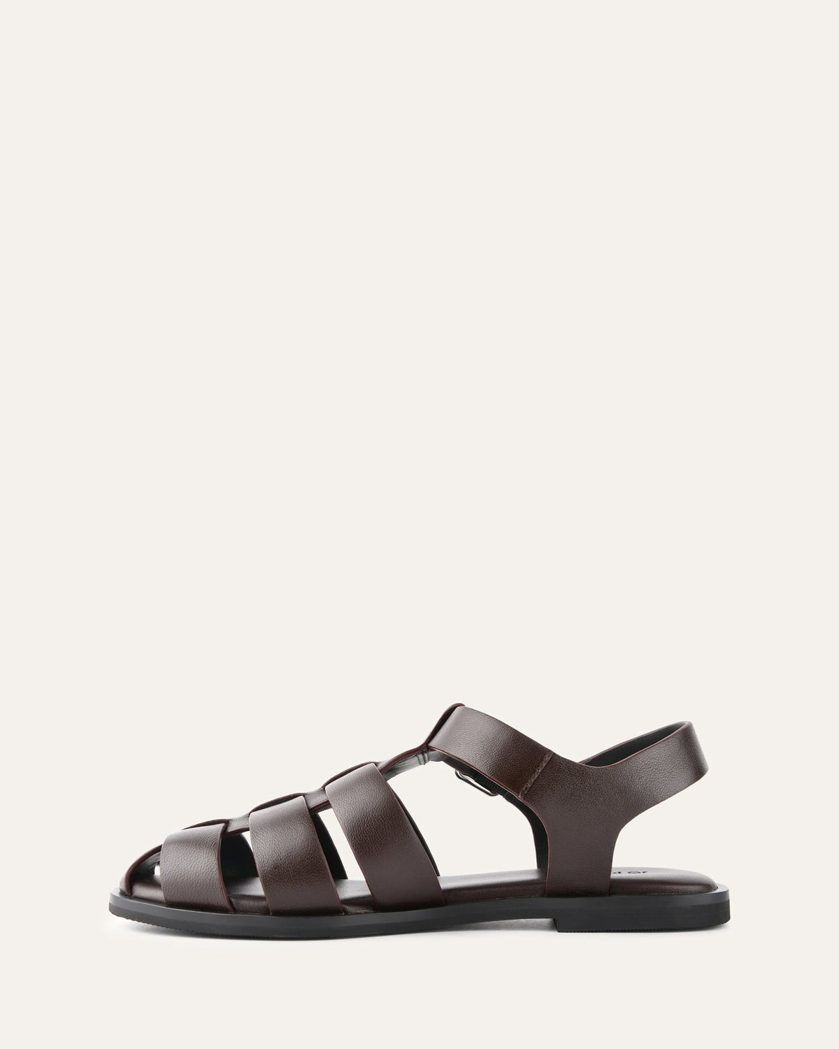 FINN FLAT SANDALS CHOCOLATE LEATHER