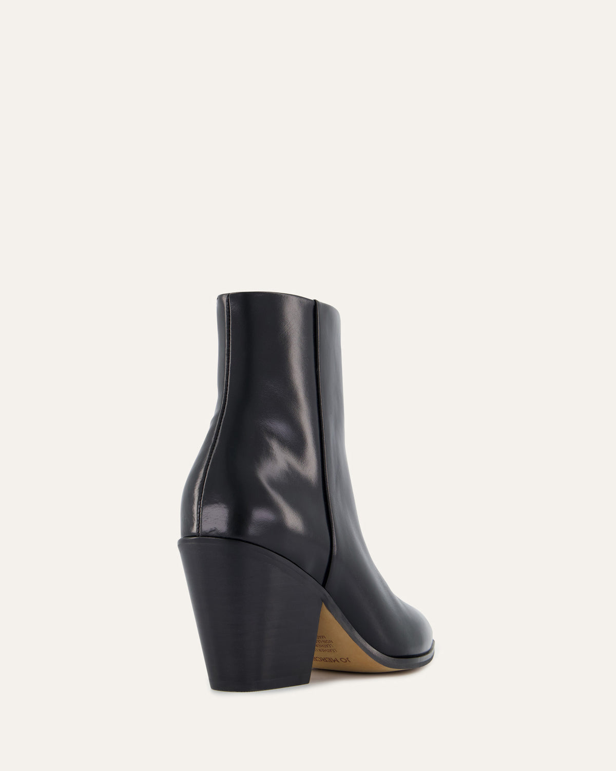 FREDDIE MID ANKLE BOOTS BLACK LEATHER