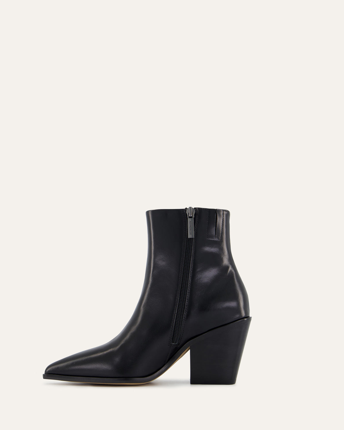 FREDDIE MID ANKLE BOOTS BLACK LEATHER