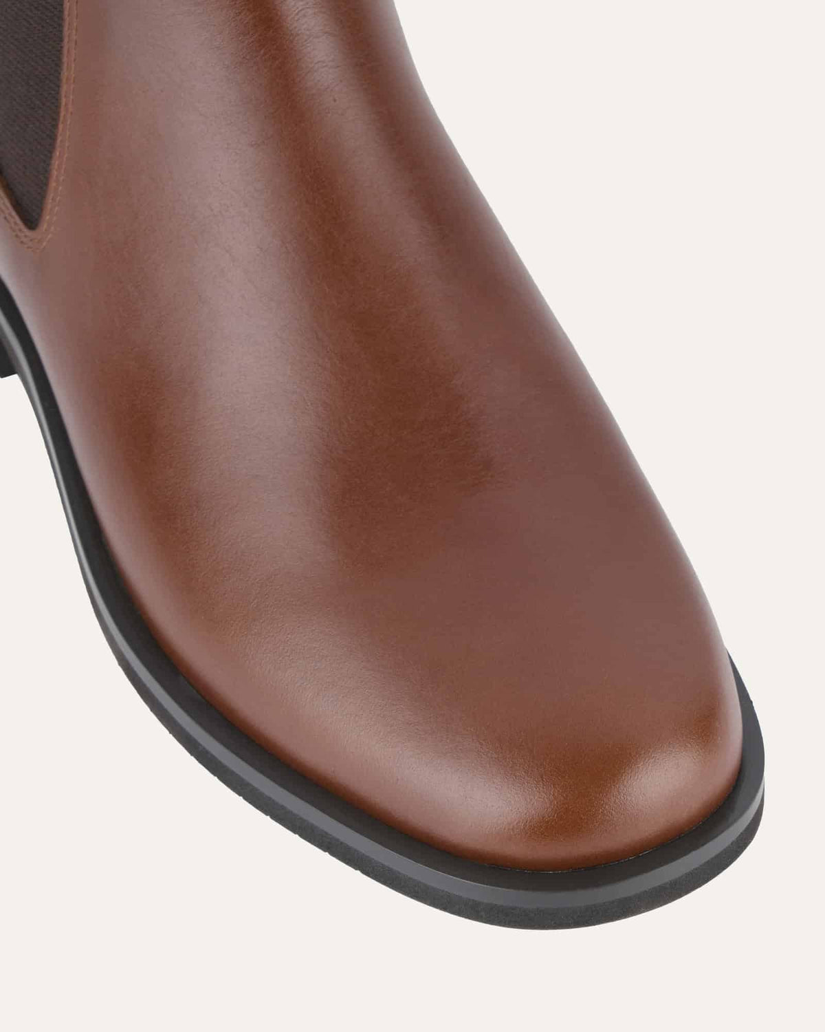 GABE FLAT ANKLE BOOT DARK CHOCOLATE LEATHER