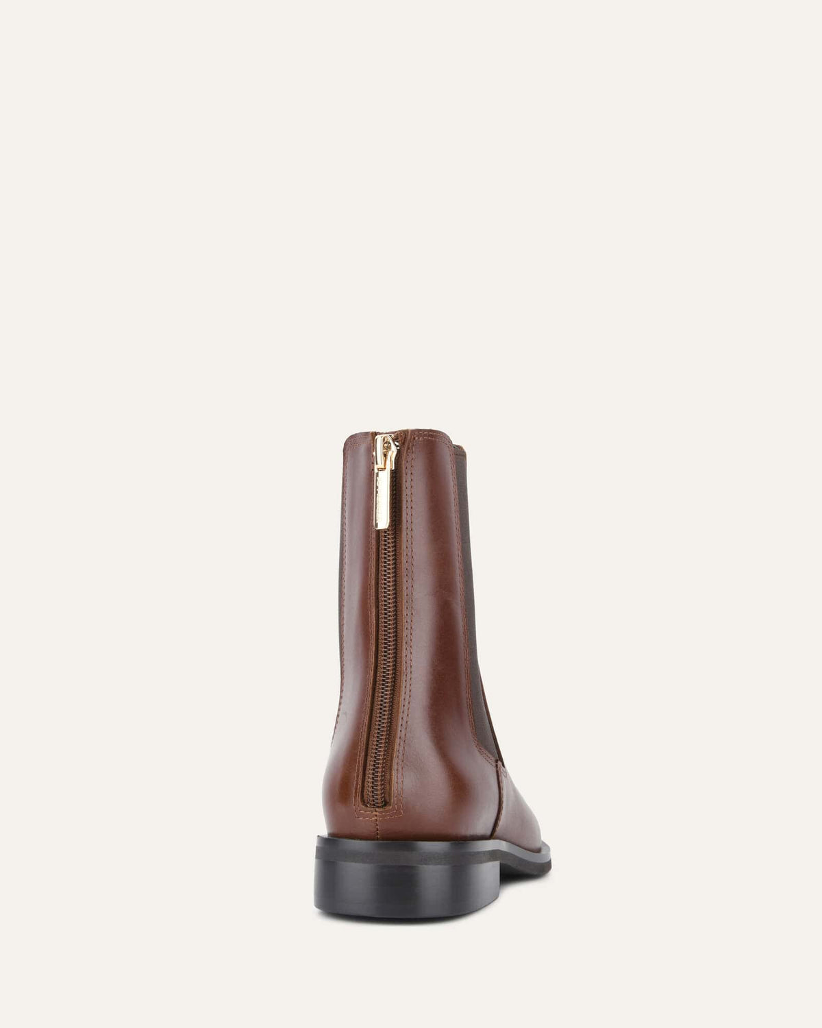 GABE FLAT ANKLE BOOTS DARK CHOCOLATE LEATHER
