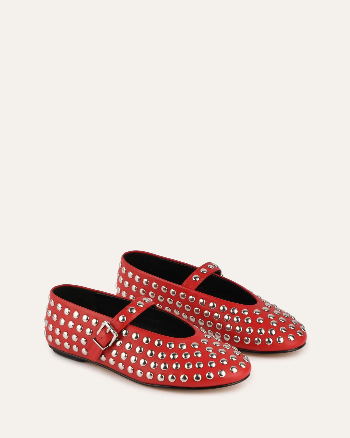 GIGI CASUAL FLATS RED LEATHER