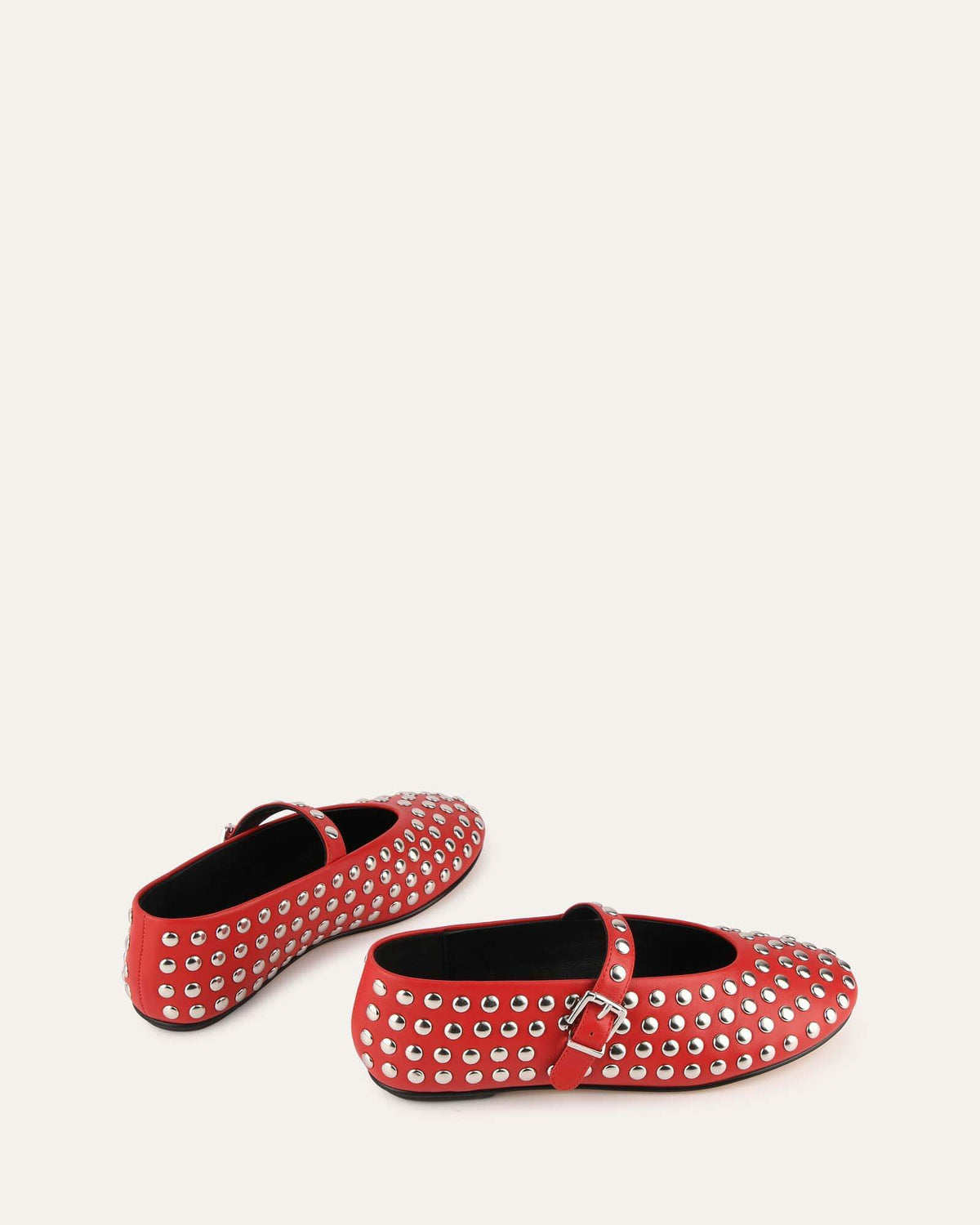 GIGI CASUAL FLATS RED LEATHER