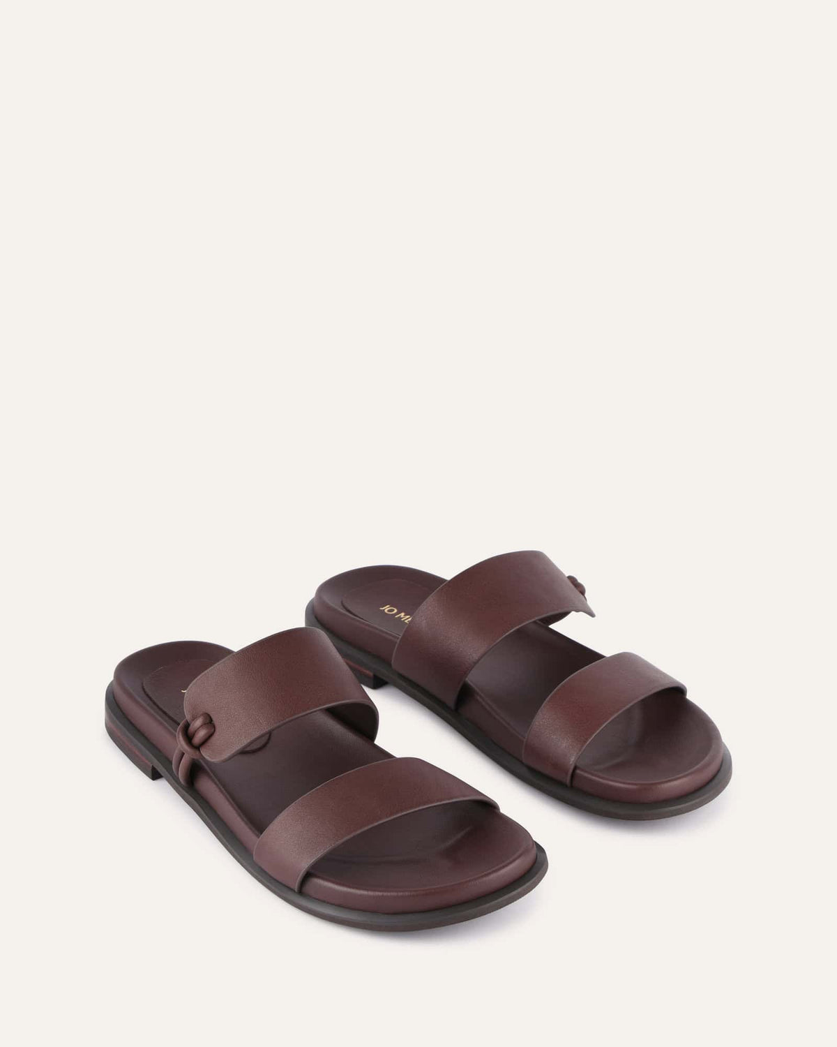 HAYES FLAT SANDALS BROWN LEATHER