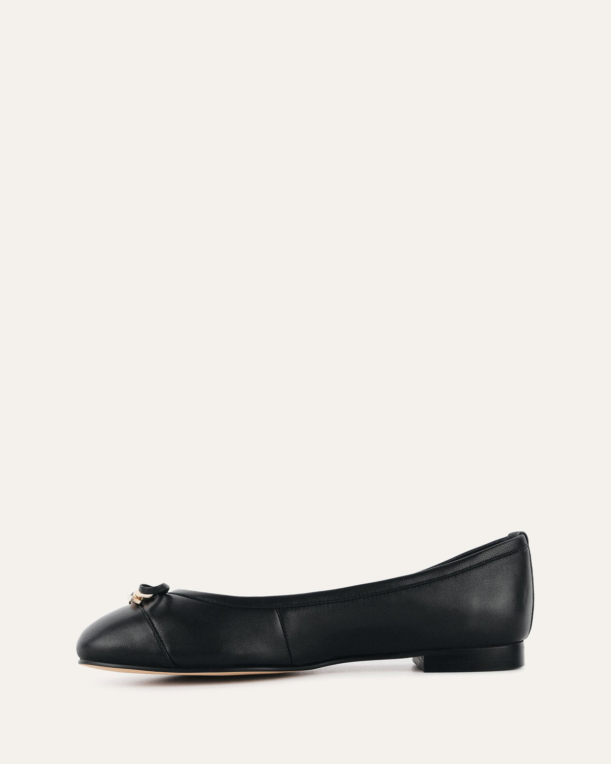 HERMIONE DRESS FLATS BLACK LEATHER