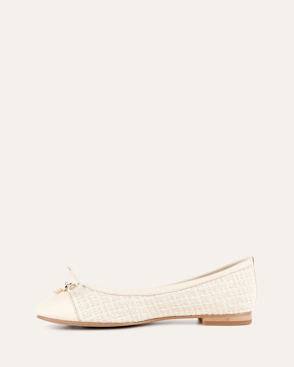 HERMIONE DRESS FLATS OFF WHITE WOVEN