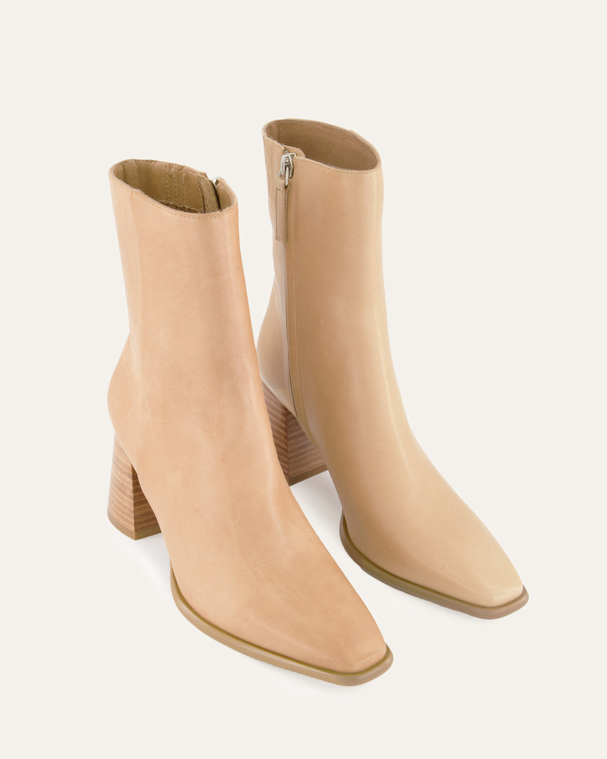 IGGY MID ANKLE BOOTS TAN LEATHER