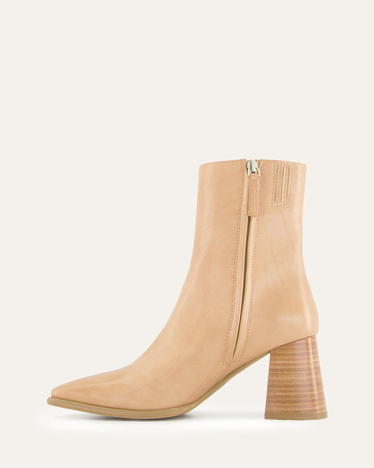 IGGY MID ANKLE BOOTS TAN LEATHER