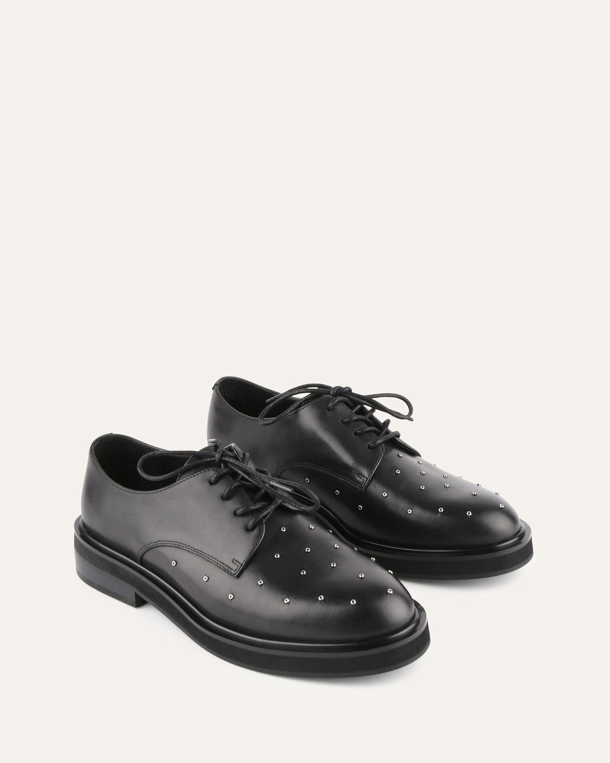 IKER LACE UPS BLACK LEATHER