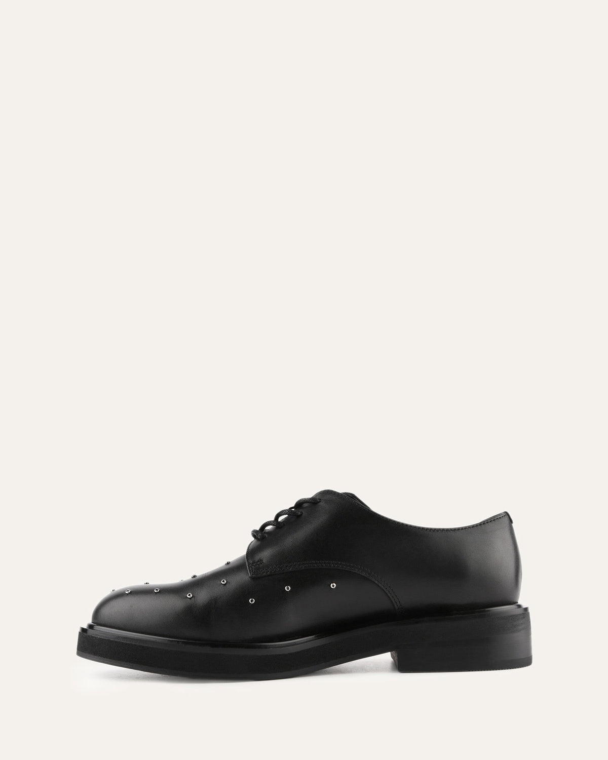 IKER LACE UPS BLACK LEATHER