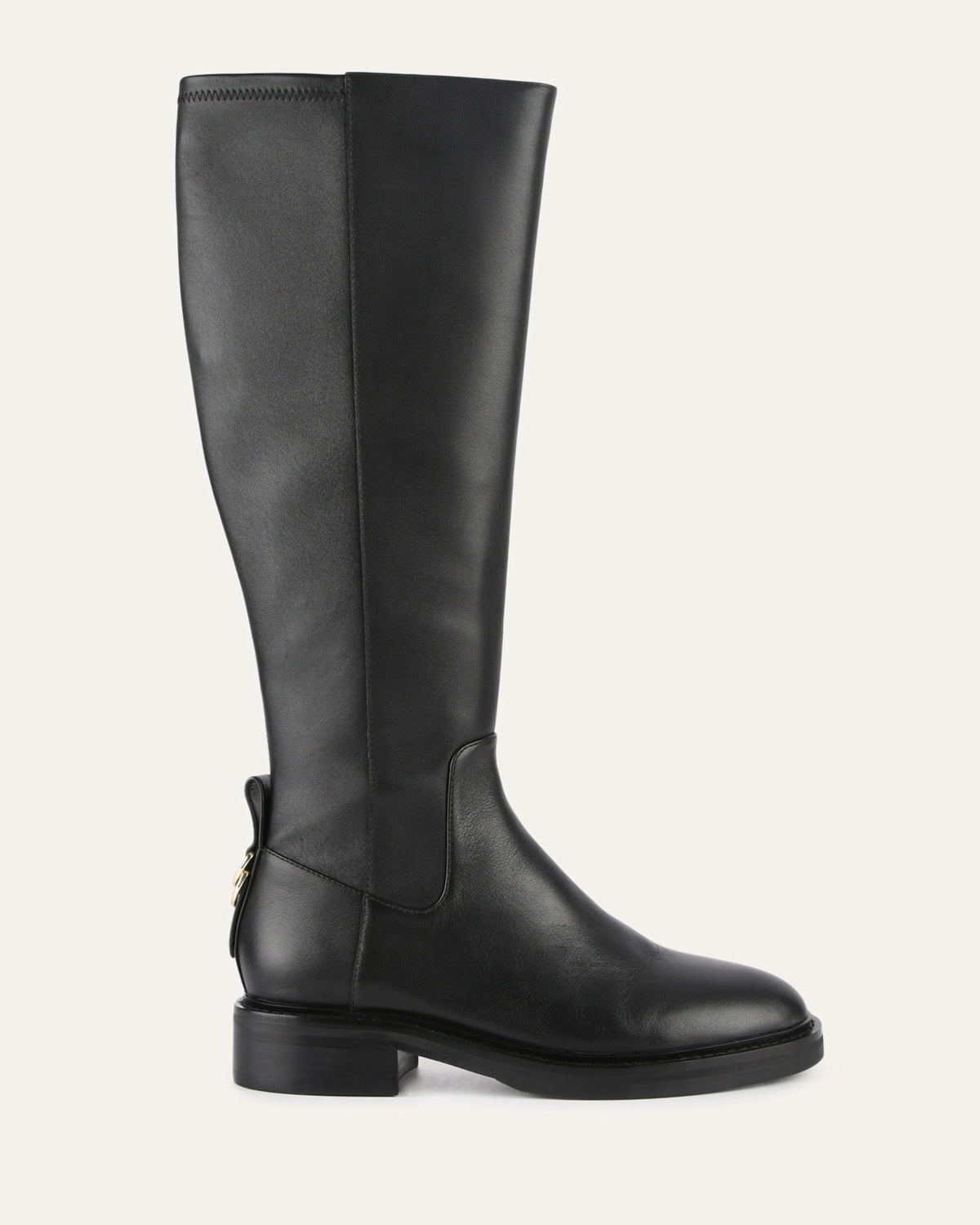 JAIDA KNEE BOOTS BLACK LEATHER