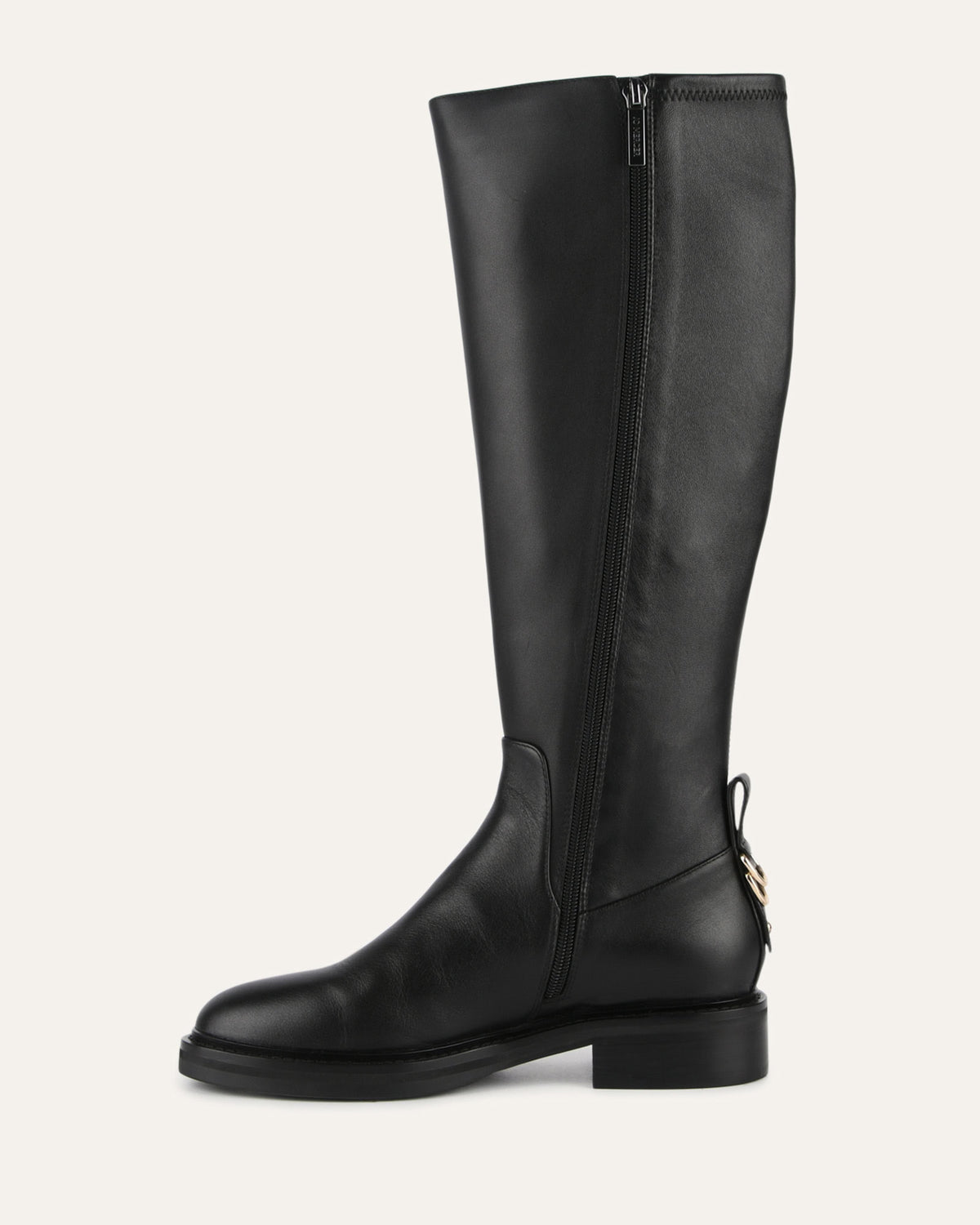 JAIDA KNEE BOOTS BLACK LEATHER