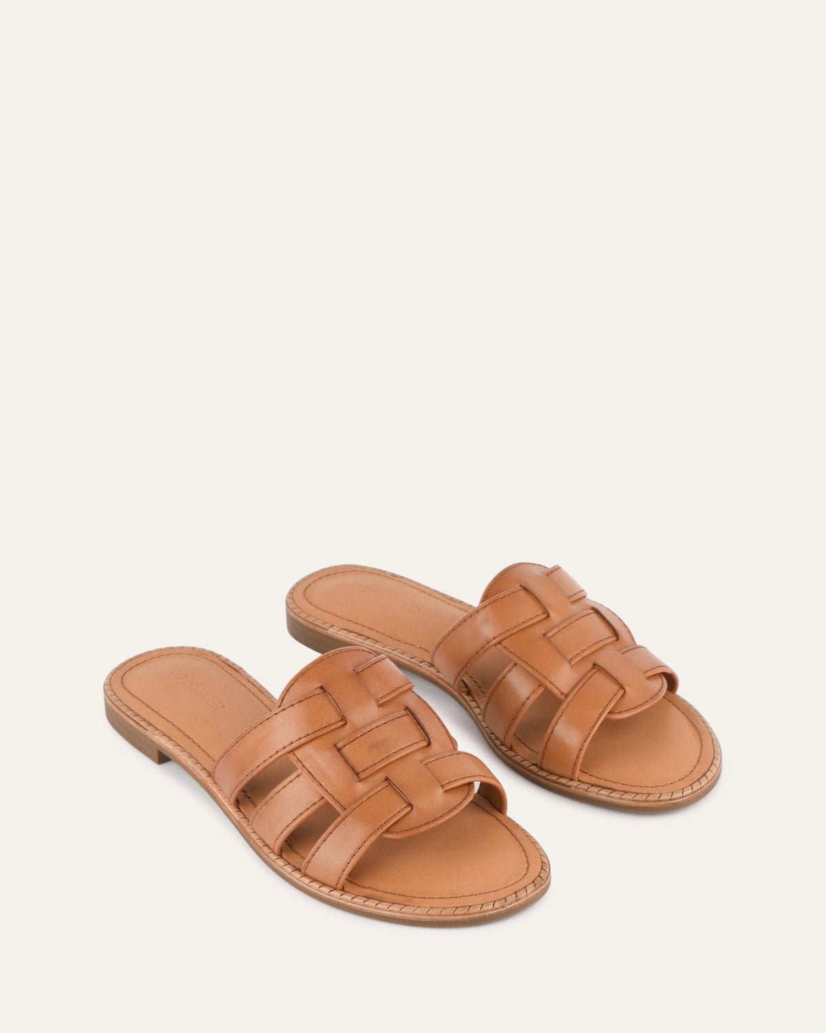 JASPER FLAT SANDALS BRANDY LEATHER